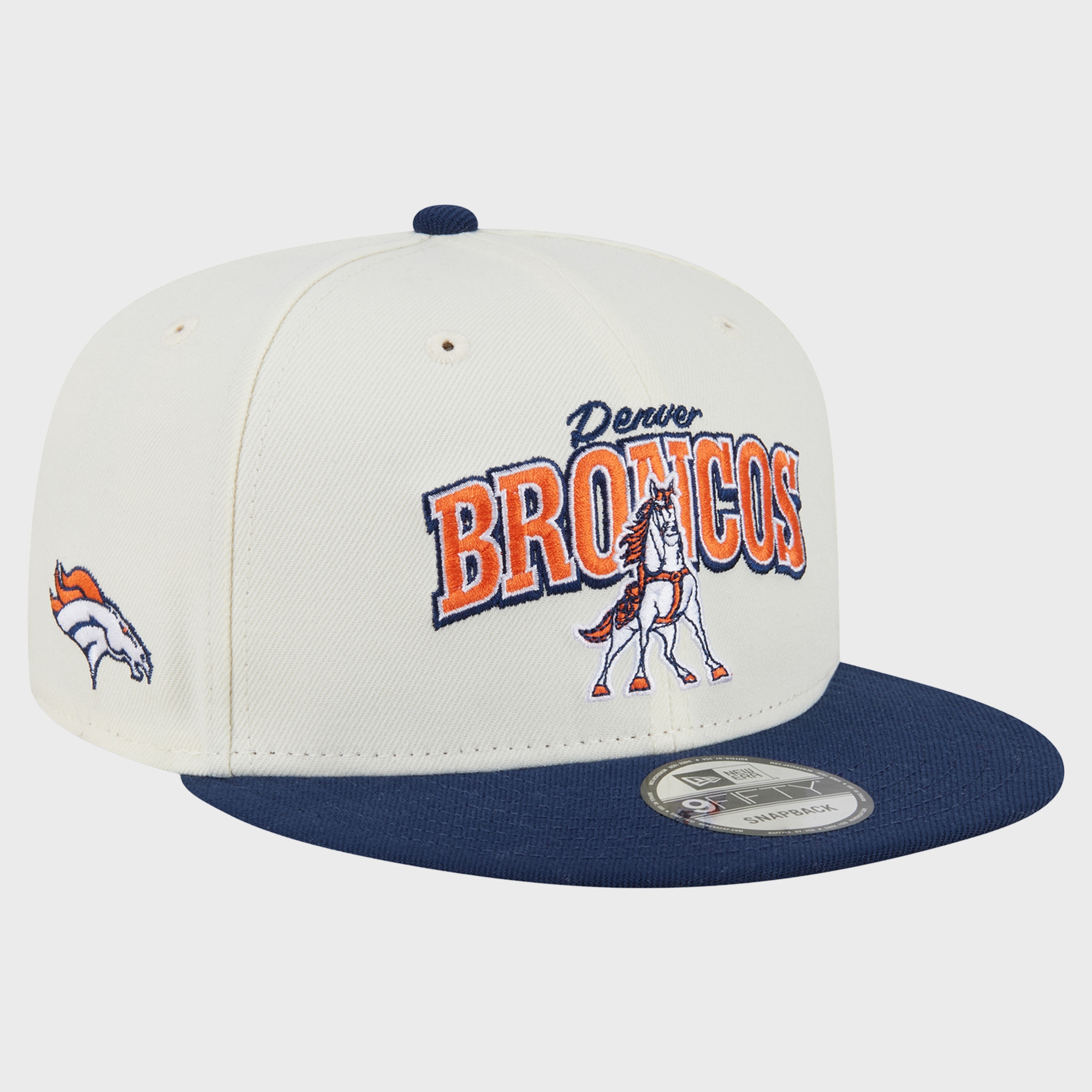 Men's Disney x New Era Cream/Navy Denver Broncos Maximus 9FIFTY Snapback Hat