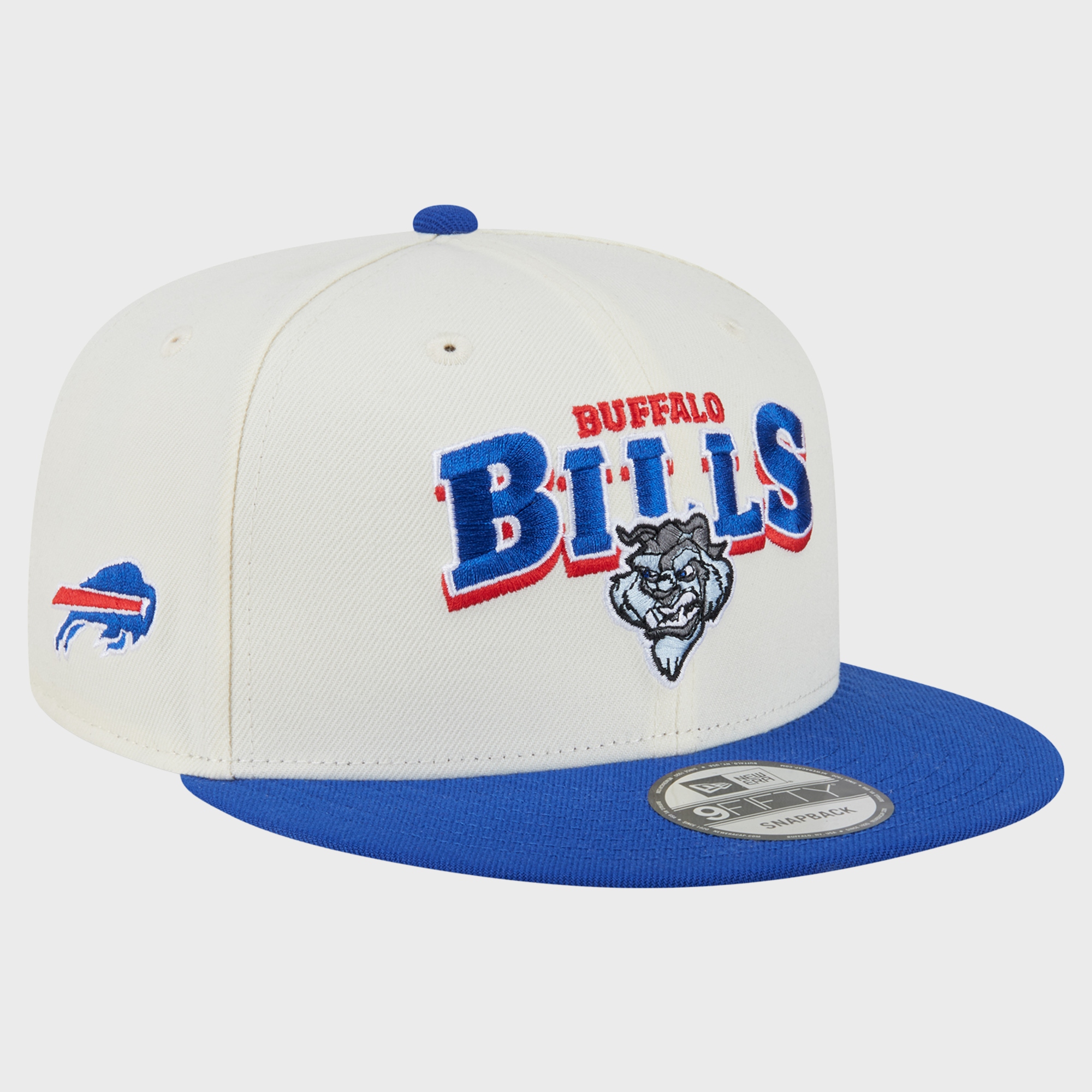 Men's Disney x New Era Cream/Royal Buffalo Bills Beast 9FIFTY Snapback Hat