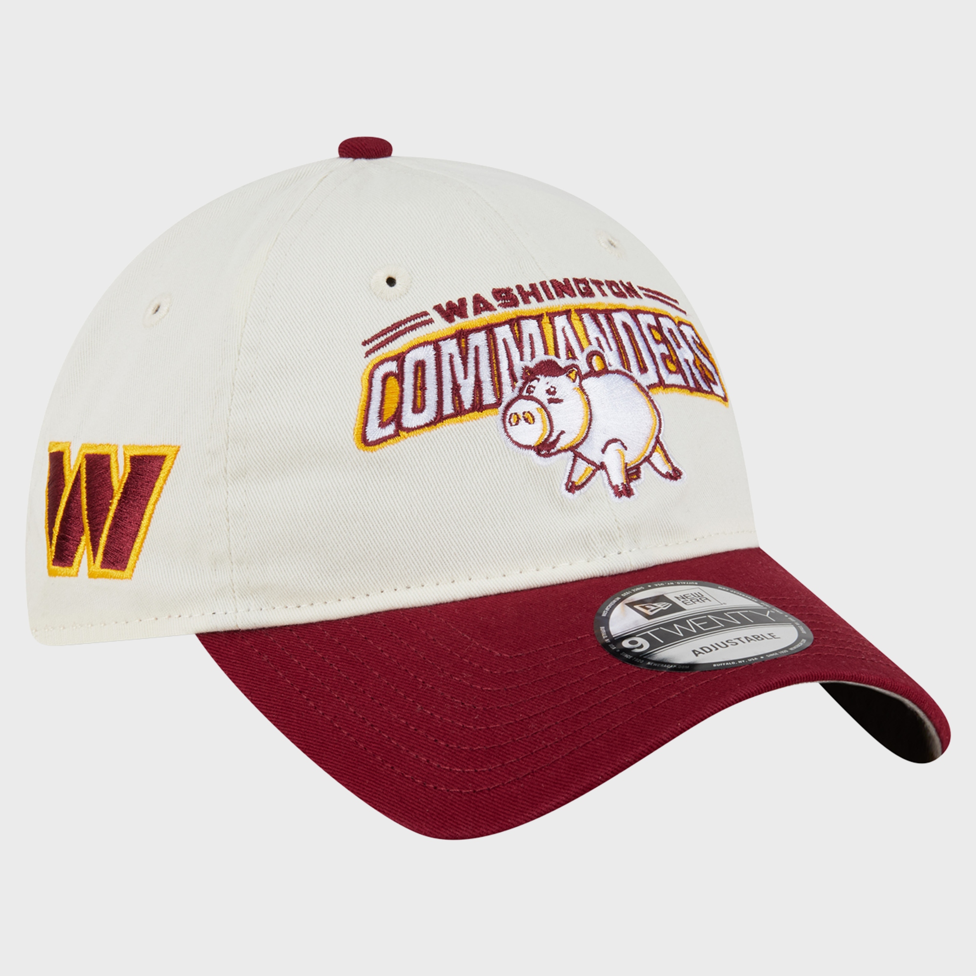 Men's Disney x New Era Cream/Burgundy Washington Commanders 9TWENTY Adjustable Hat