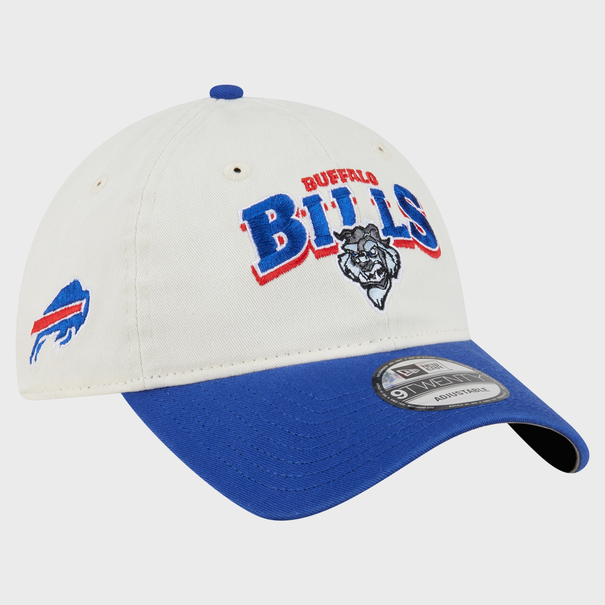 Men's Disney x New Era Cream/Royal Buffalo Bills 9TWENTY Adjustable Hat