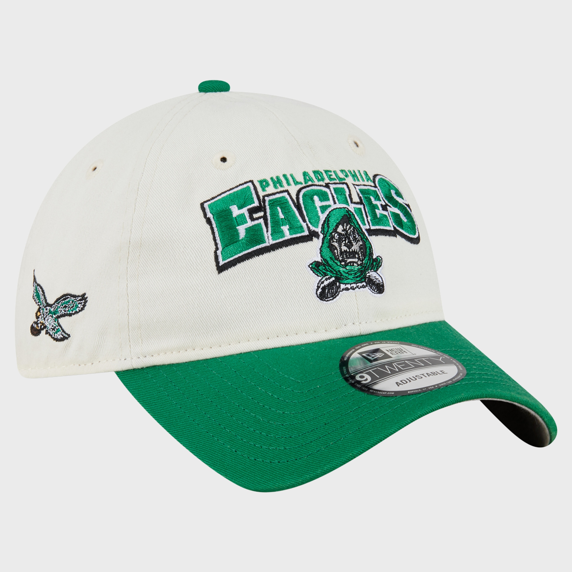 Men's Disney x New Era Cream/Kelly Green Philadelphia Eagles 9TWENTY Adjustable Hat