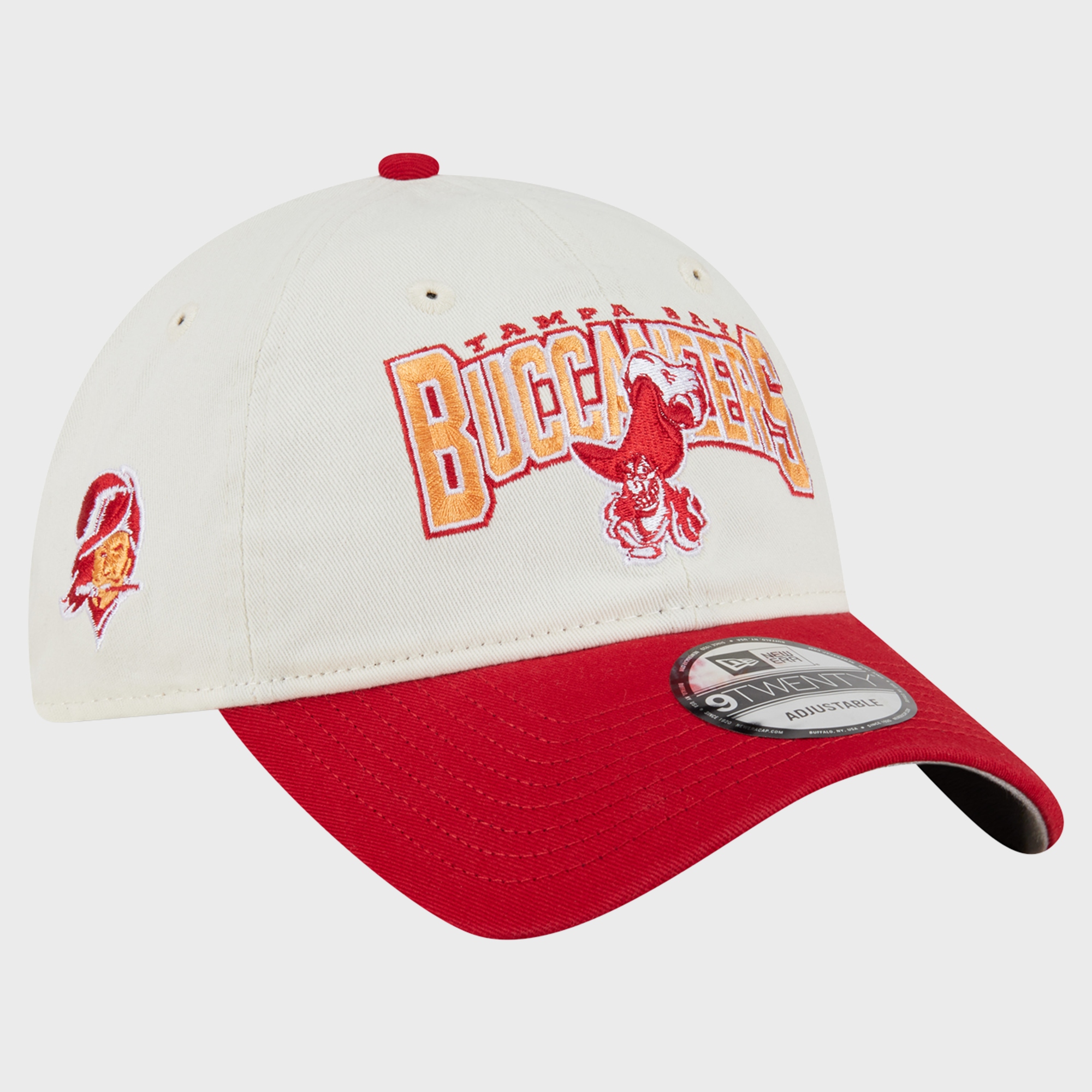 Men's Disney x New Era Cream/Red Tampa Bay Buccaneers 9TWENTY Adjustable Hat