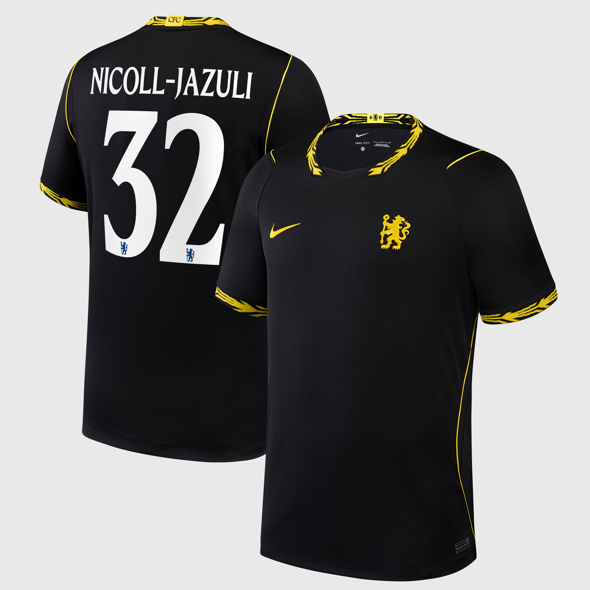 Camiseta Nike Stadium de la 2ª equipación del Chelsea 2026-27 con dorsal Nicoll-Jazuli 32
