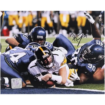 Ben Roethlisberger Pittsburgh Steelers Autographed 8" x 10" Super Bowl XL Touchdown vs. Seattle Seahawks Photograph