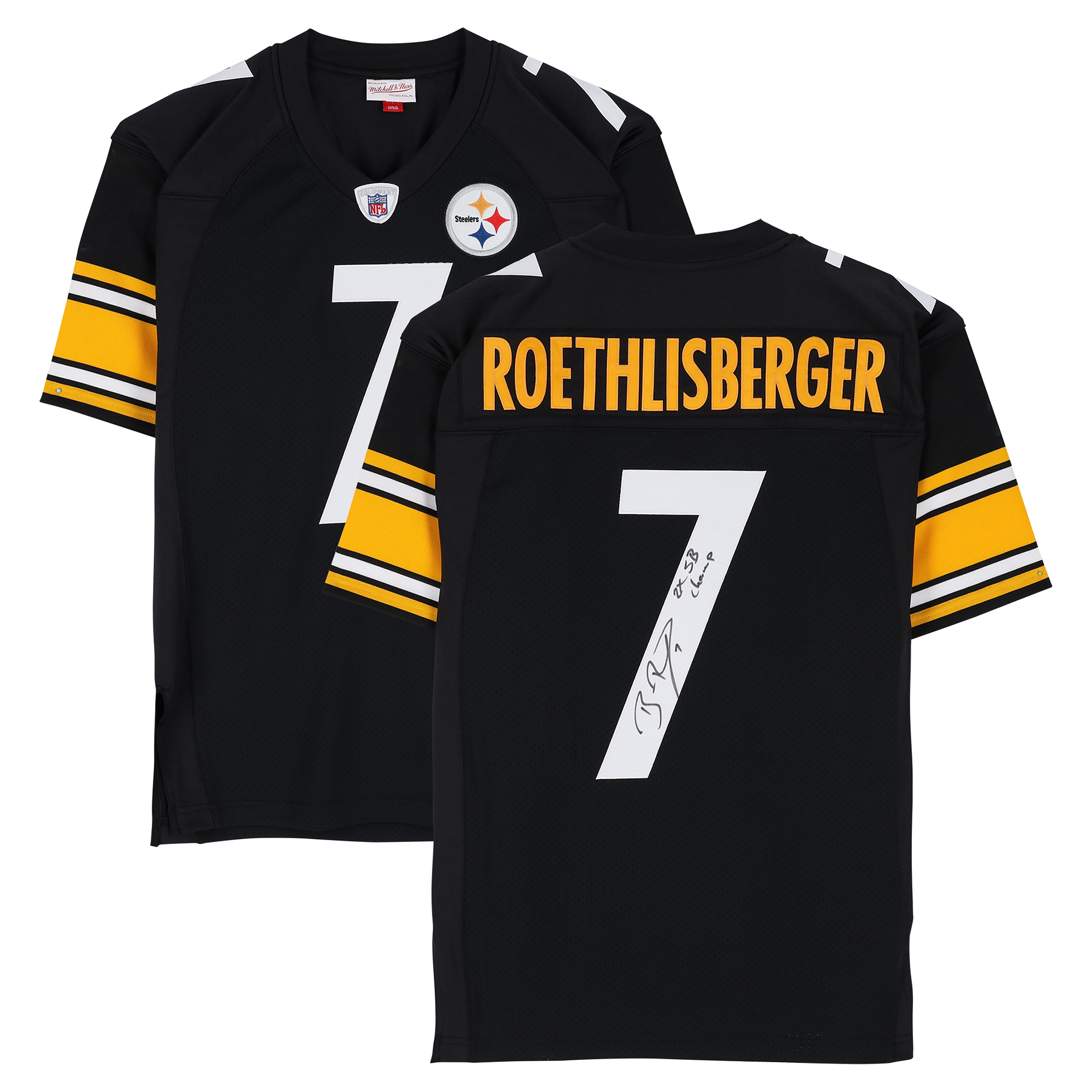 Ben Roethlisberger Pittsburgh Steelers Autographed Black Mitchell & Ness 2004 Replica Jersey with "2x SB Champ" Inscription