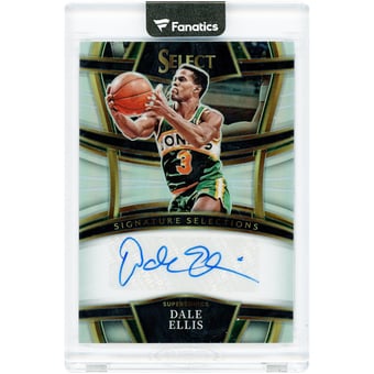 Dale Ellis Seattle SuperSonics Autographed 2022-23 Panini Select Silver Prizm #DD-DEL Card