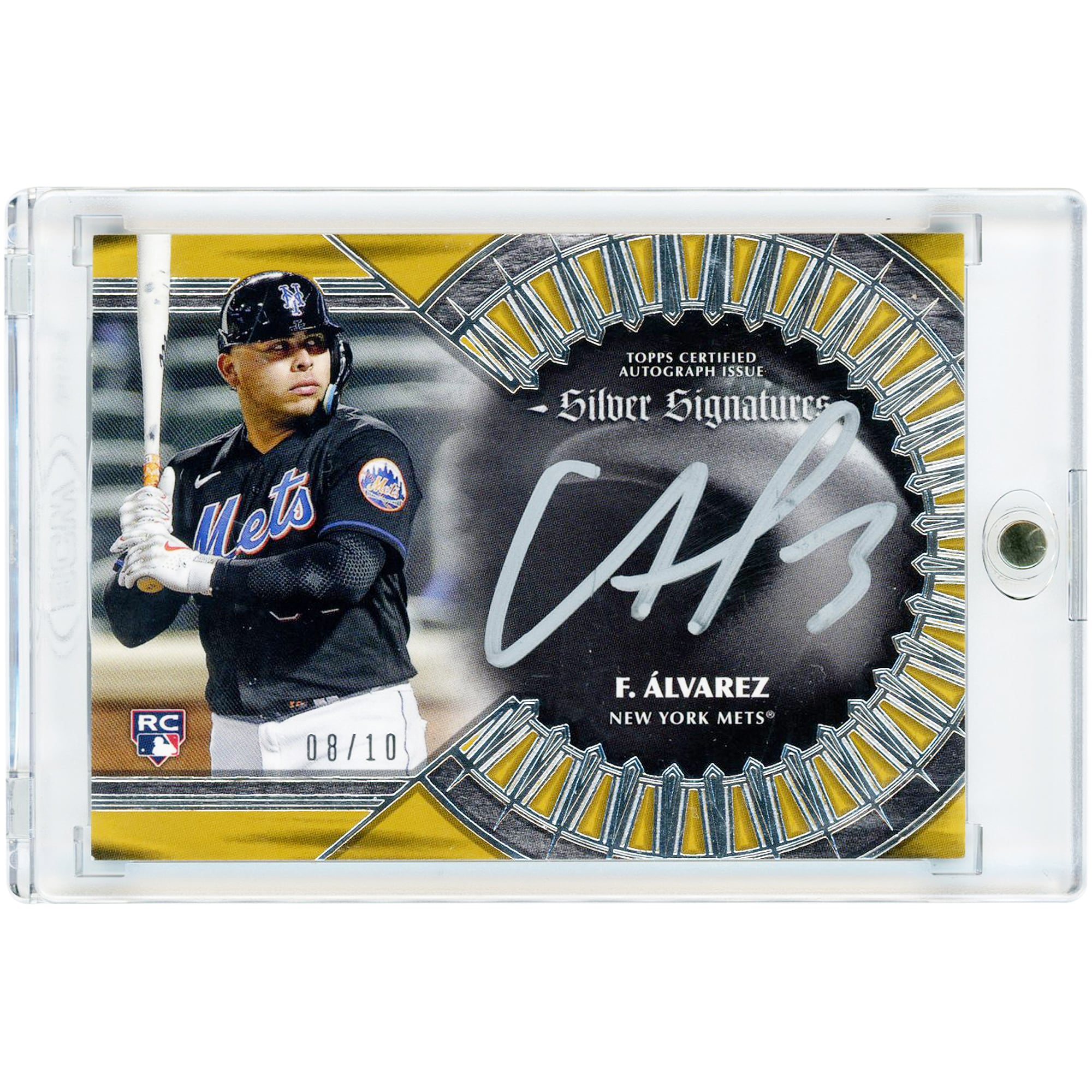 Francisco Alvarez New York Mets Autographed 2023 Topps Five Star Silver Signatures #SS-FA #8/10 Rookie Card