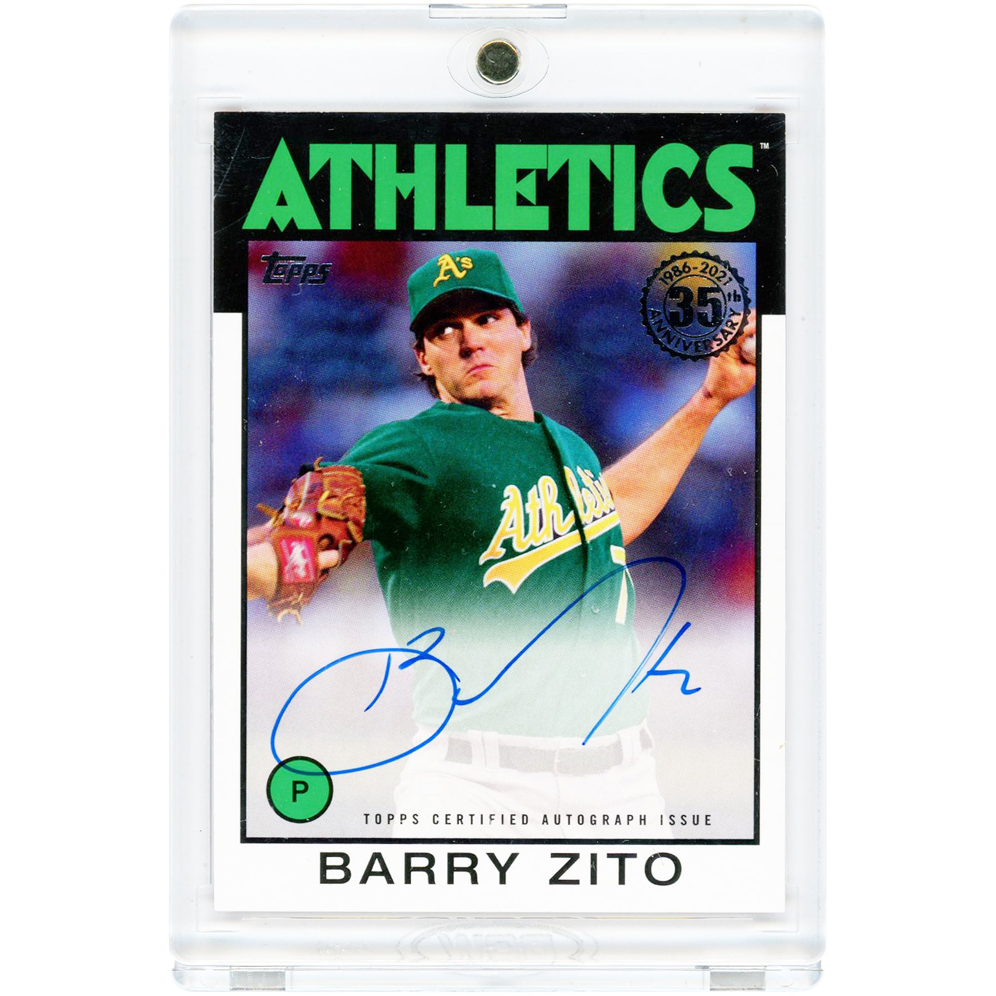 Barry Zito Oakland Athletics Autographed 2021 Topps #86A-BZ Card