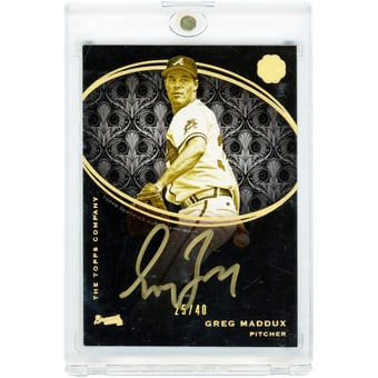 Greg Maddux Atlanta Braves Autographed 2016 Topps The Mint Gold Ink #GEA-GM #25/40 Card