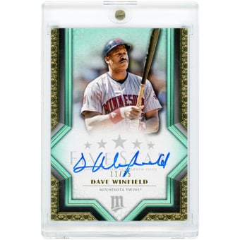 Dave Winfield Minnesota Twins Autographed 2023 Topps Five Star Teal #FSA-DWI #11/75 Card