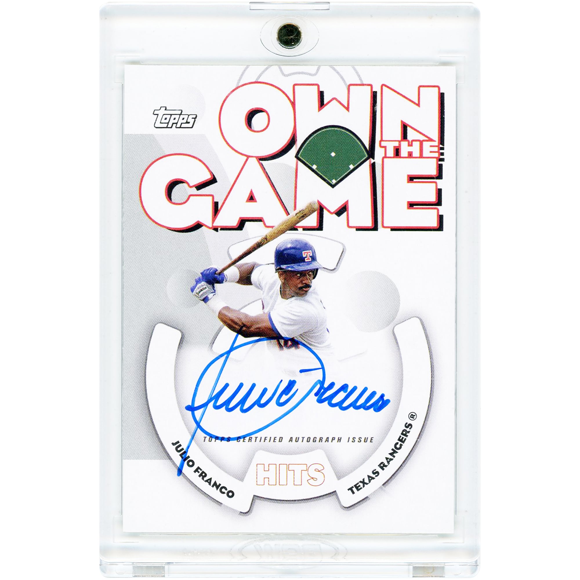 Julio Franco Texas Rangers Autographed 2024 Topps Archive '06 Own the Game #06OGA-JF Card