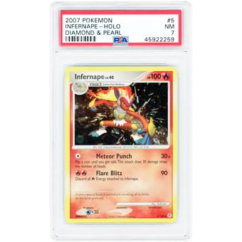 Infernape 2007 Pokemon Diamond & Pearl Holo #5 PSA Authenticated 7 Card