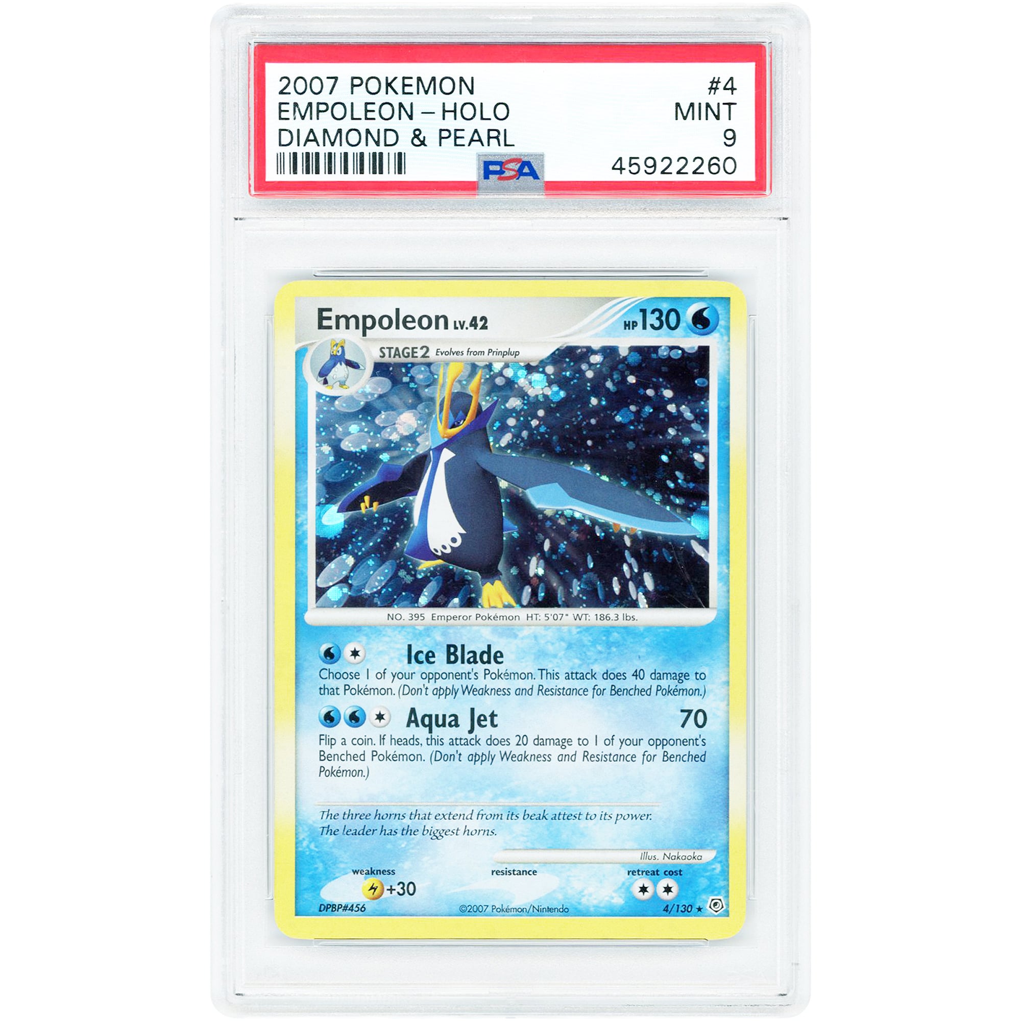 Empoleon 2007 Pokemon Diamond & Pearl Holo #4 PSA Authenticated 9 Card