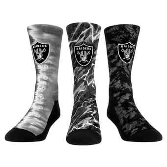 Unisex Rock Em Las Vegas Raiders Team Tones Three-Pack Crew Socks