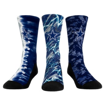 Unisex Rock Em Dallas Cowboys Team Tones Three-Pack Crew Socks