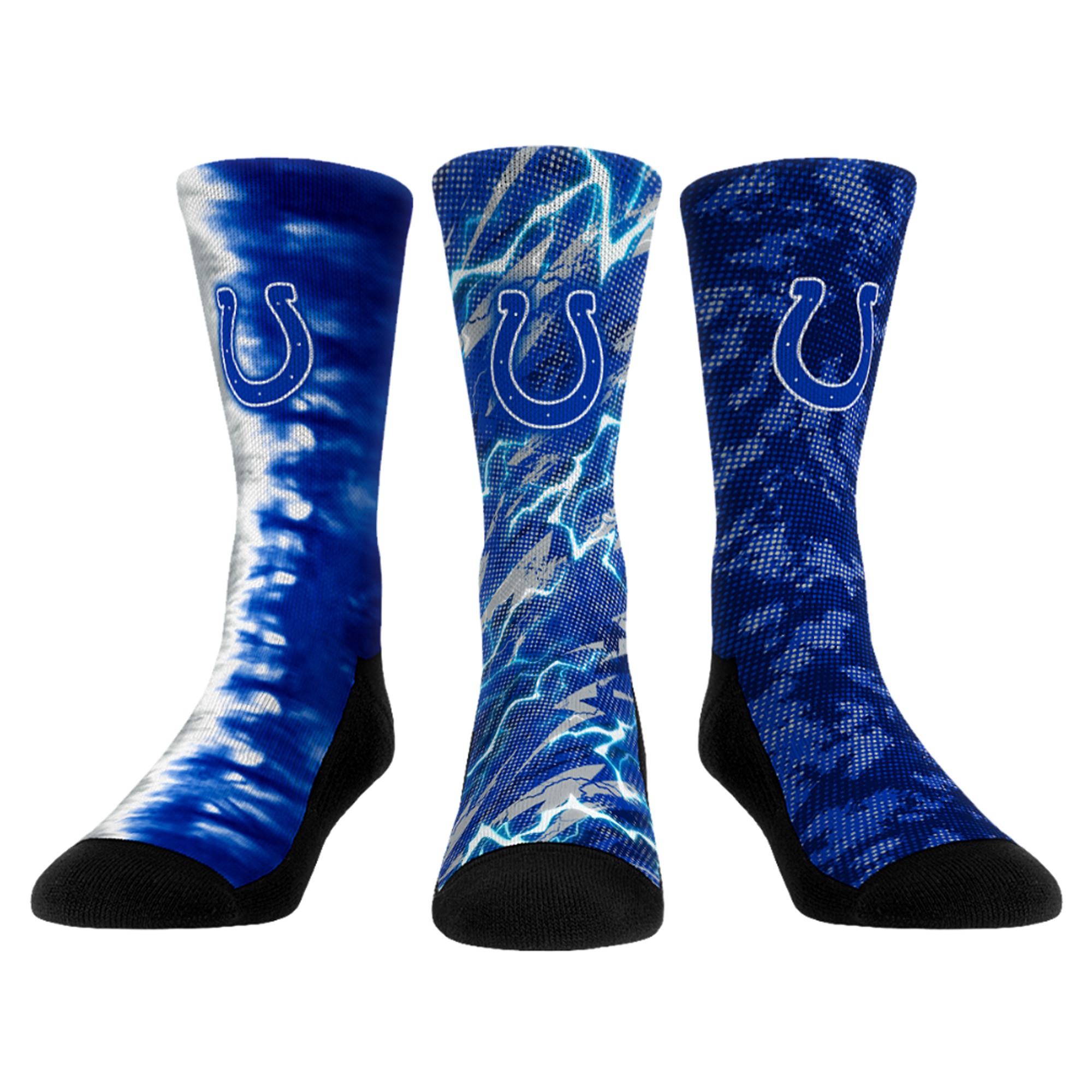 Unisex Rock Em Indianapolis Colts Team Tones Three-Pack Crew Socks