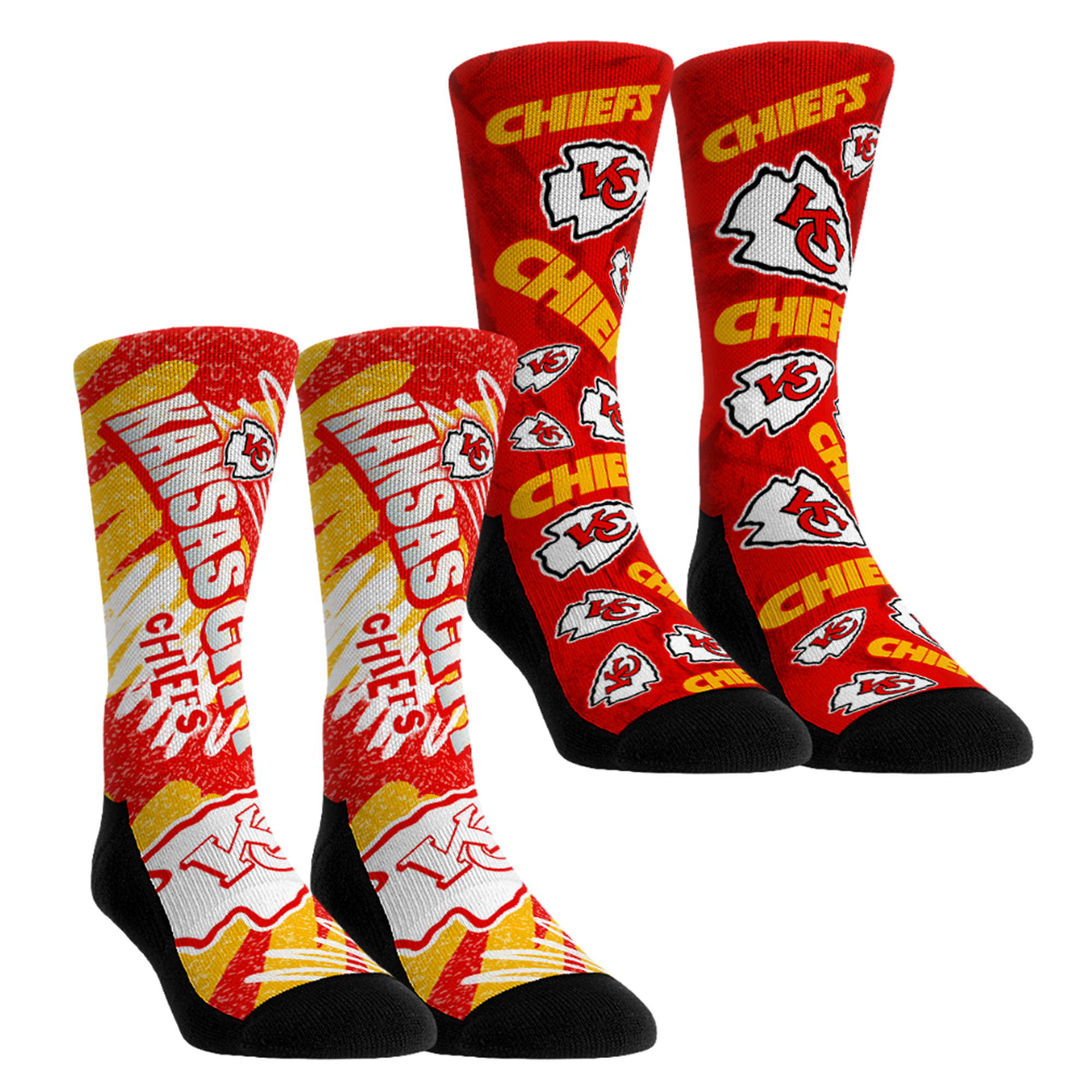 Unisex Rock Em Kansas City Chiefs Team Blast Two-Pack Crew Socks