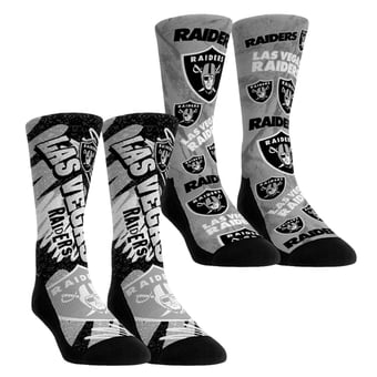 Unisex Rock Em Las Vegas Raiders Team Blast Two-Pack Crew Socks