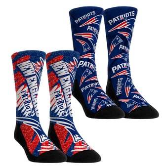 Unisex Rock Em New England Patriots Team Blast Two-Pack Crew Socks