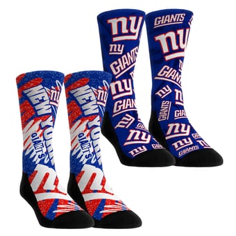Unisex Rock Em New York Giants Team Blast Two-Pack Crew Socks