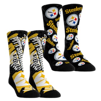 Unisex Rock Em Pittsburgh Steelers Team Blast Two-Pack Crew Socks