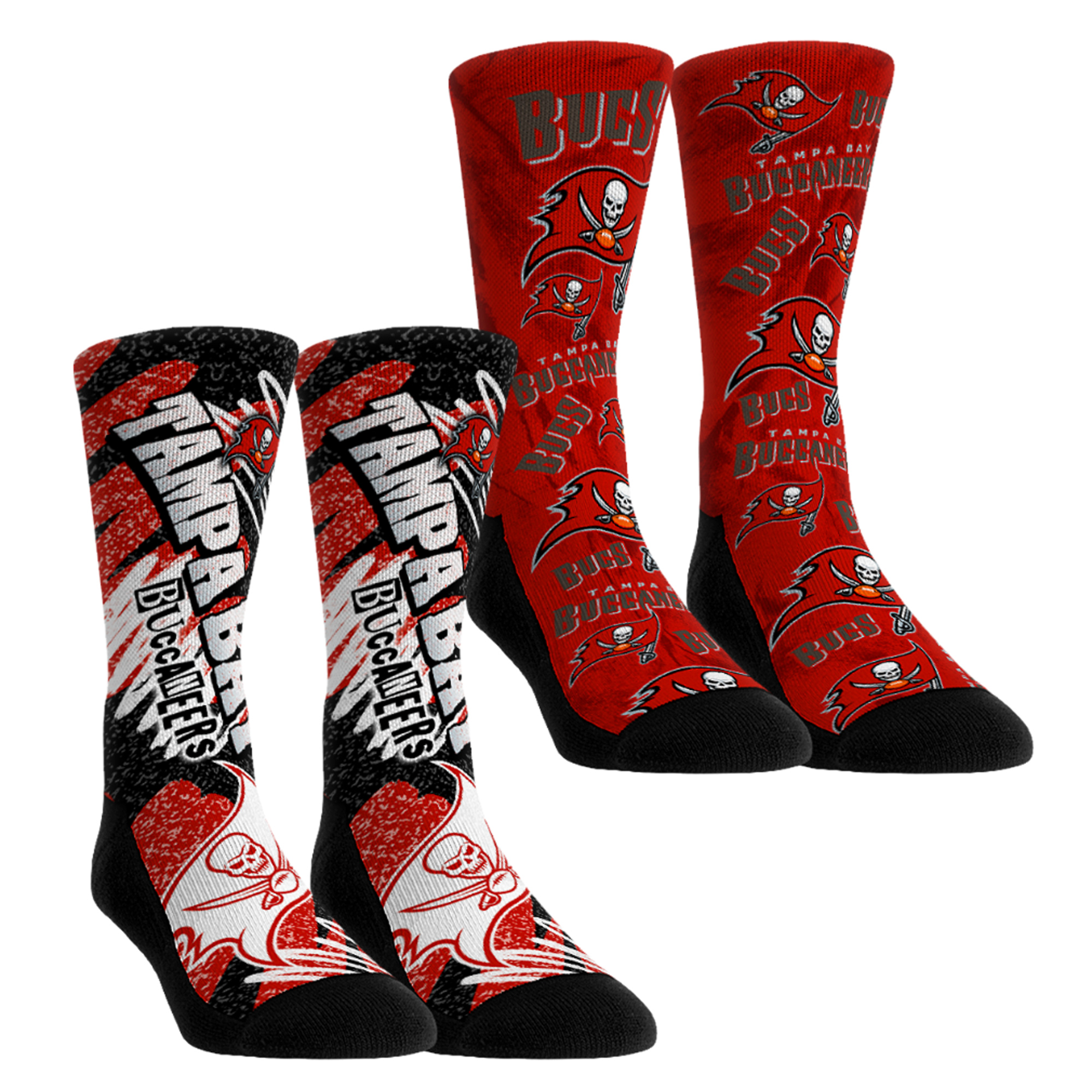 Unisex Rock Em Tampa Bay Buccaneers Team Blast Two-Pack Crew Socks