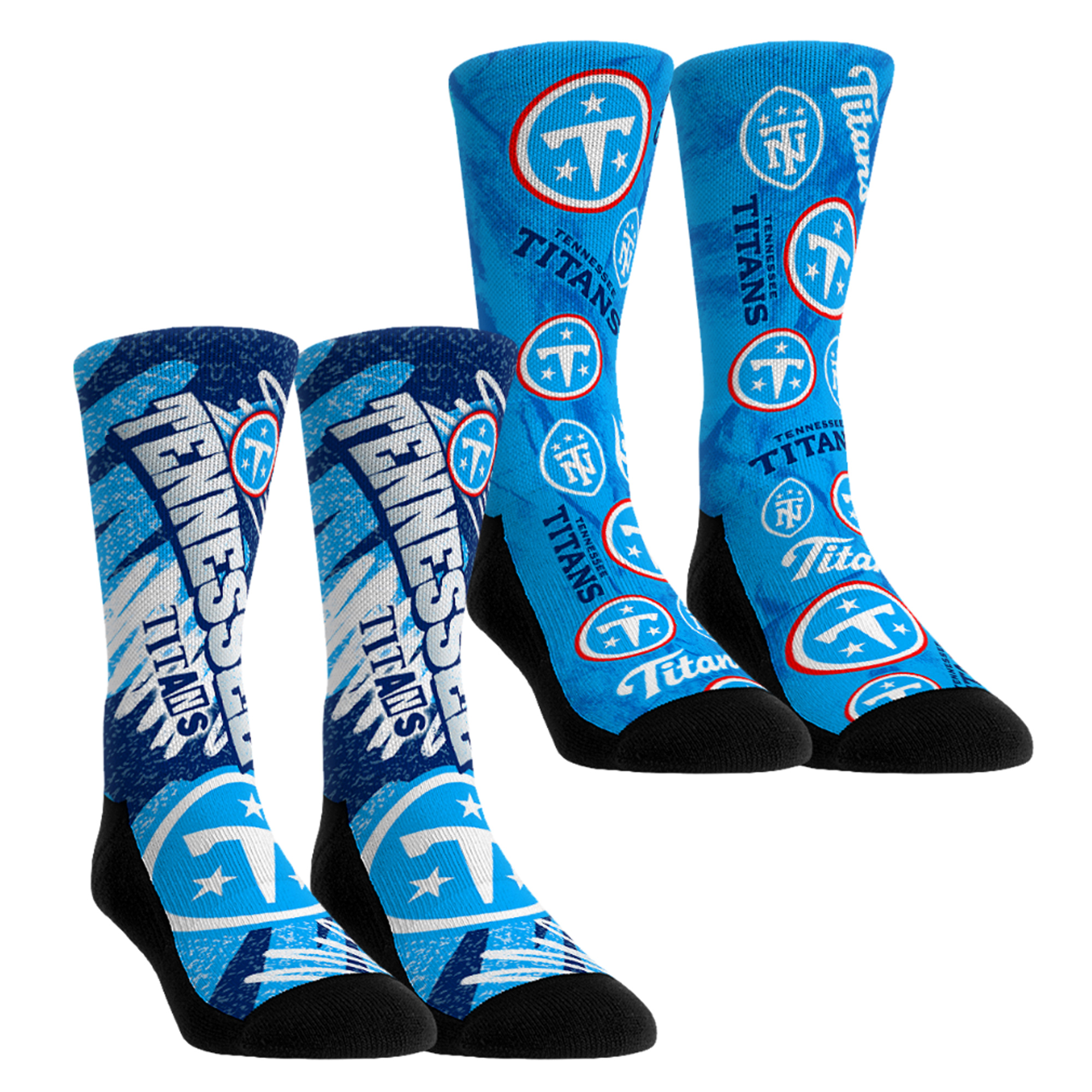 Unisex Rock Em Tennessee Titans Team Blast Two-Pack Crew Socks