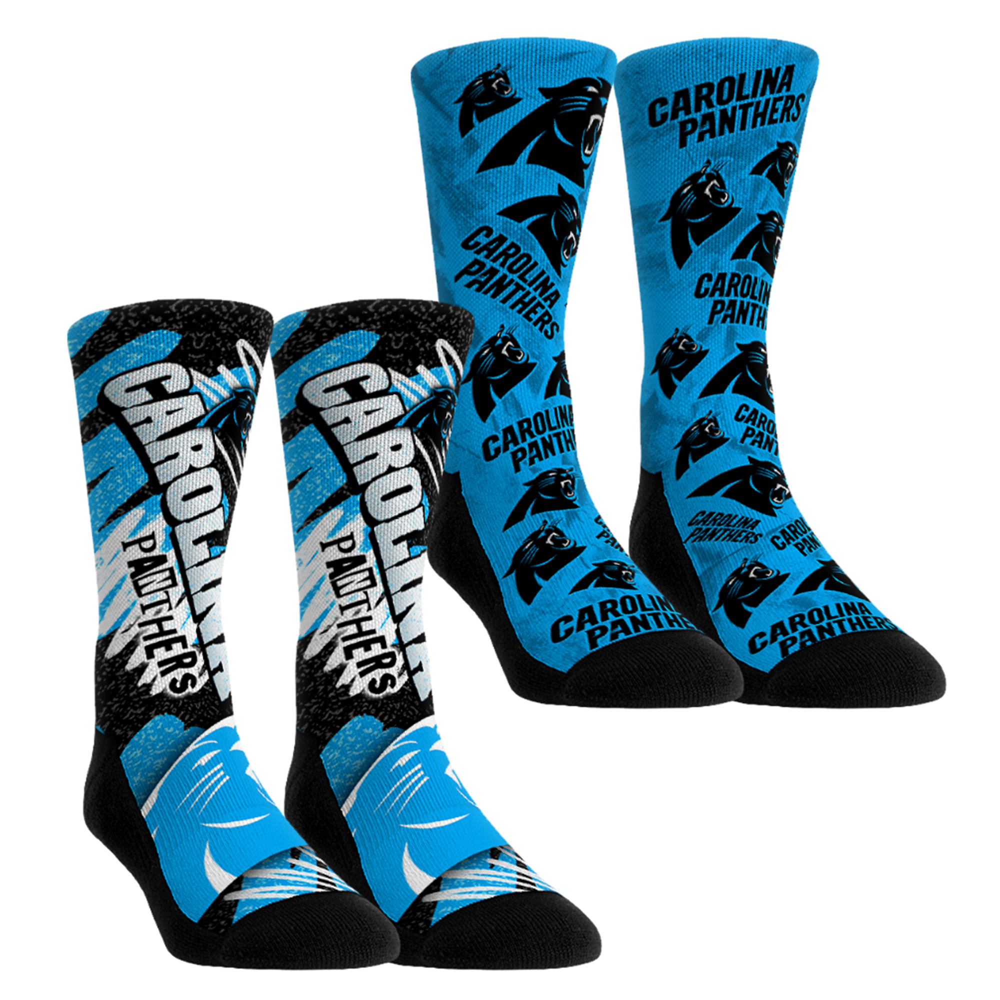 Unisex Rock Em Carolina Panthers Team Blast Two-Pack Crew Socks