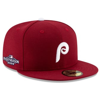 Men's New Era Burgundy Philadelphia Phillies 2026 MLB Postseason Side Patch 59FIFTY Fitted Hat