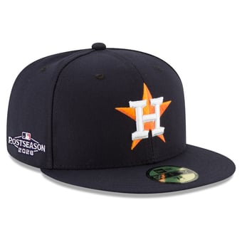 Men's New Era Navy Houston Astros 2026 MLB Postseason Side Patch 59FIFTY Fitted Hat