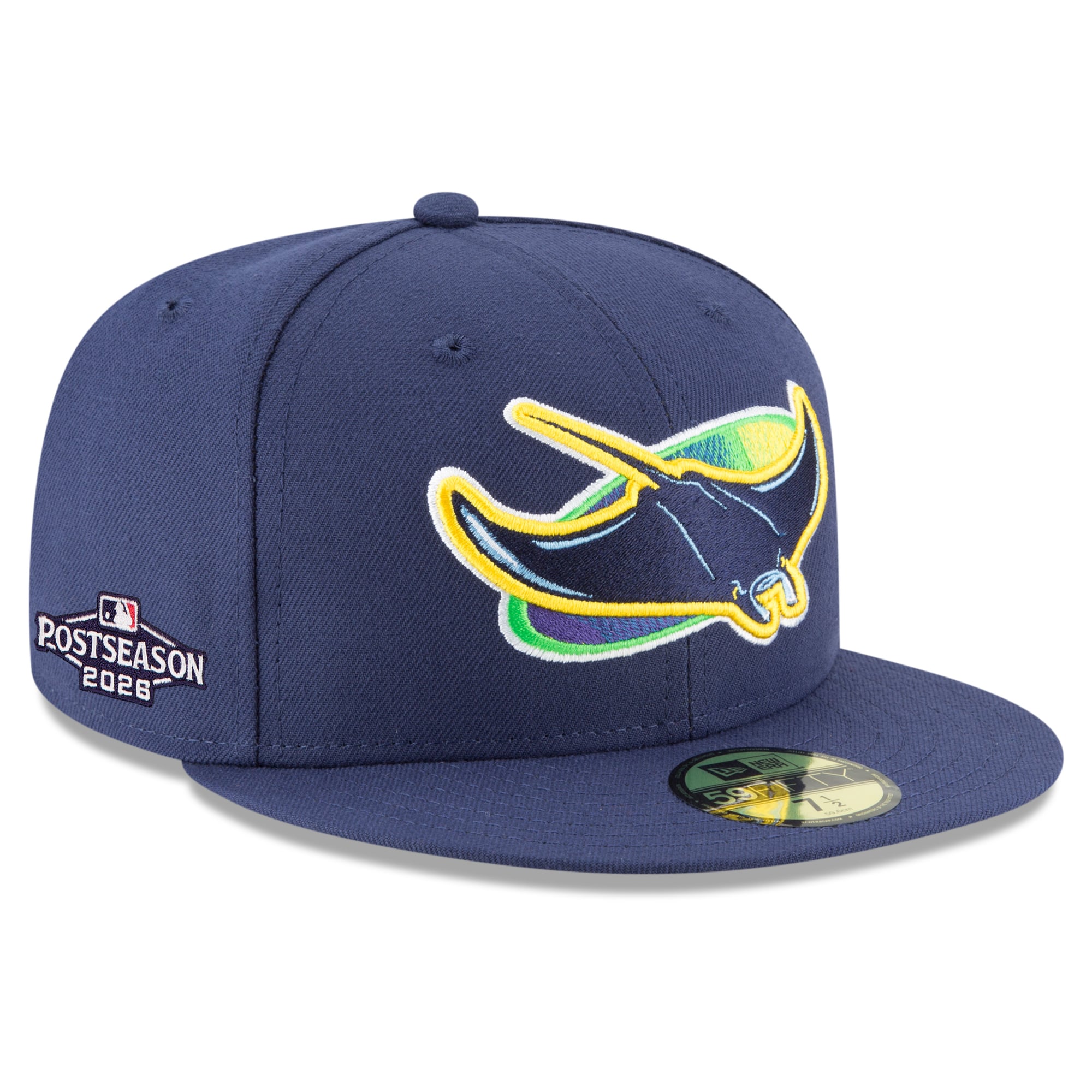 Men's New Era  Navy Tampa Bay Rays 2026 MLB Postseason Side Patch Alternate 59FIFTY Fitted Hat