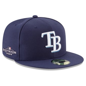 Men's New Era  Navy Tampa Bay Rays 2026 MLB Postseason Side Patch 59FIFTY Fitted Hat