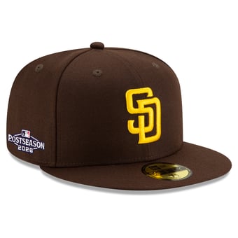 Men's New Era Brown San Diego Padres 2026 MLB Postseason Side Patch 59FIFTY Fitted Hat