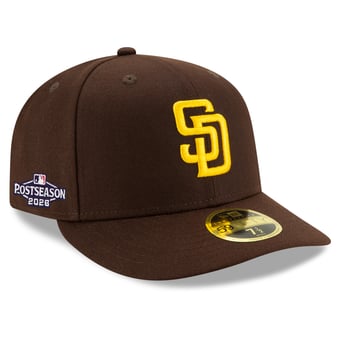 Men's New Era Brown San Diego Padres 2026 MLB Postseason Side Patch Low Profile 59FIFTY Fitted Hat