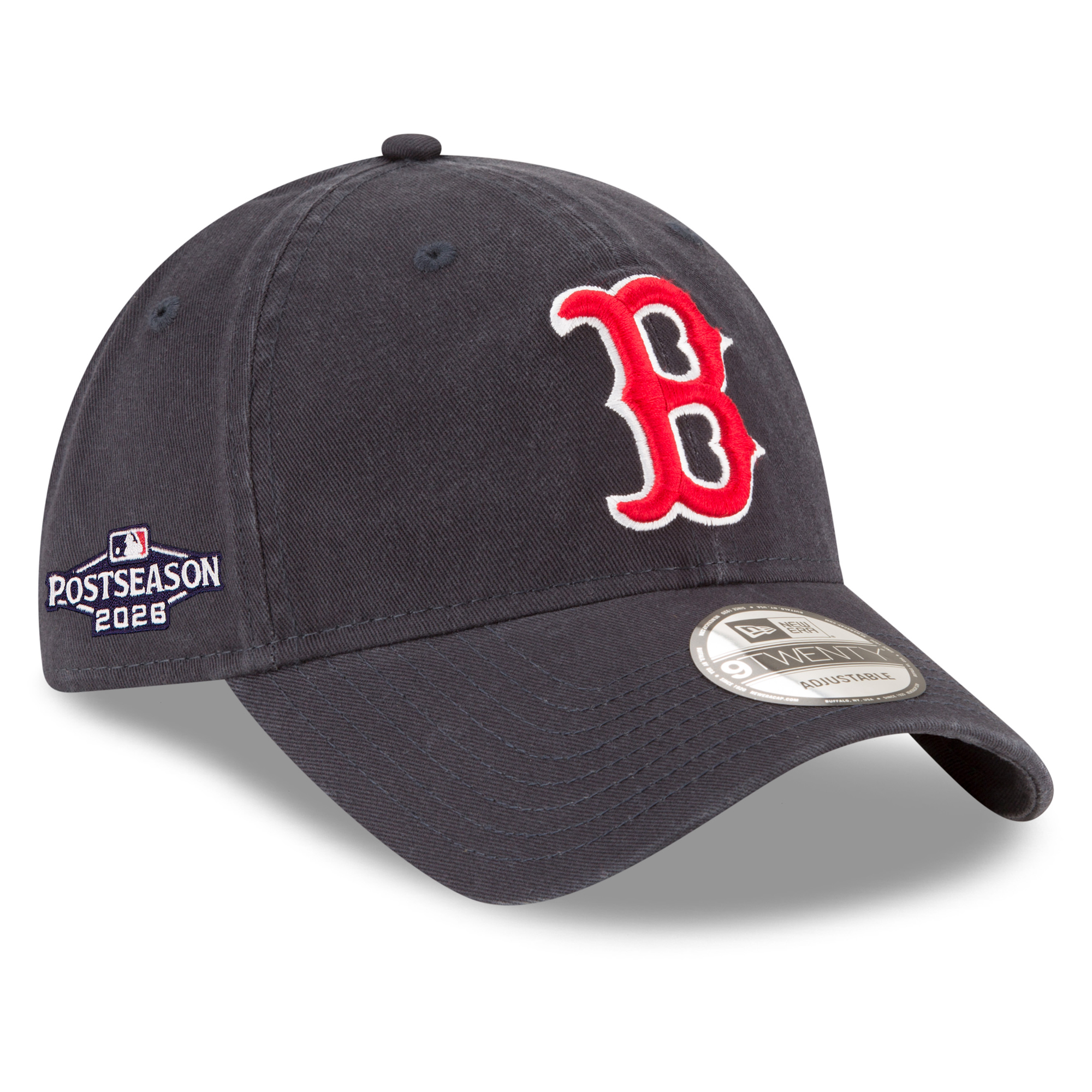 Men's New Era Navy Boston Red Sox 2026 MLB Postseason Side Patch 9TWENTY Adjustable Hat