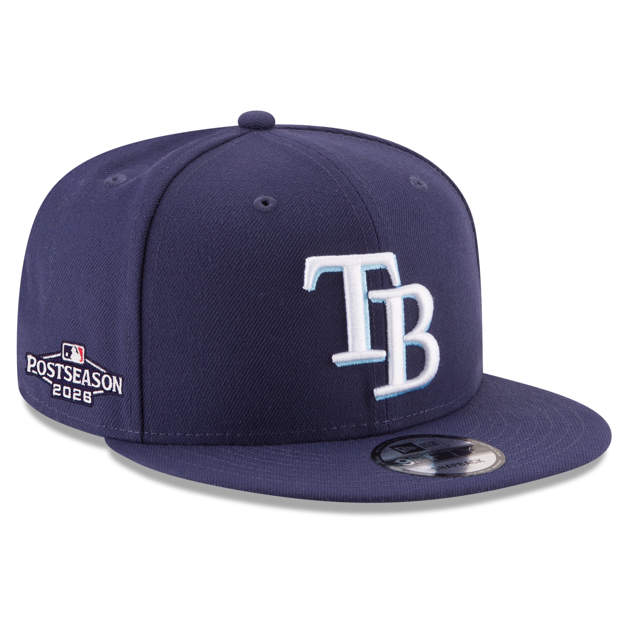 Men's New Era Navy Tampa Bay Rays 2026 MLB Postseason Side Patch 9FIFTY Snapback Hat