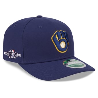 Men's New Era Navy Milwaukee Brewers 2026 MLB Postseason 9SEVENTY Adjustable Hat