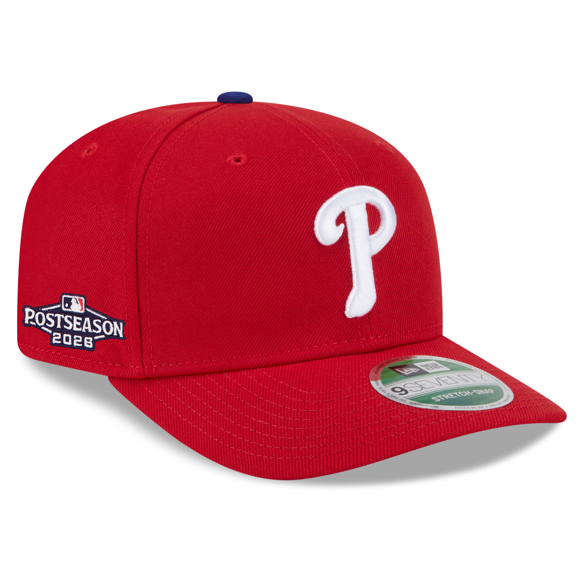Men's New Era Red Philadelphia Phillies 2026 MLB Postseason Side Patch 9SEVENTY Adjustable Hat