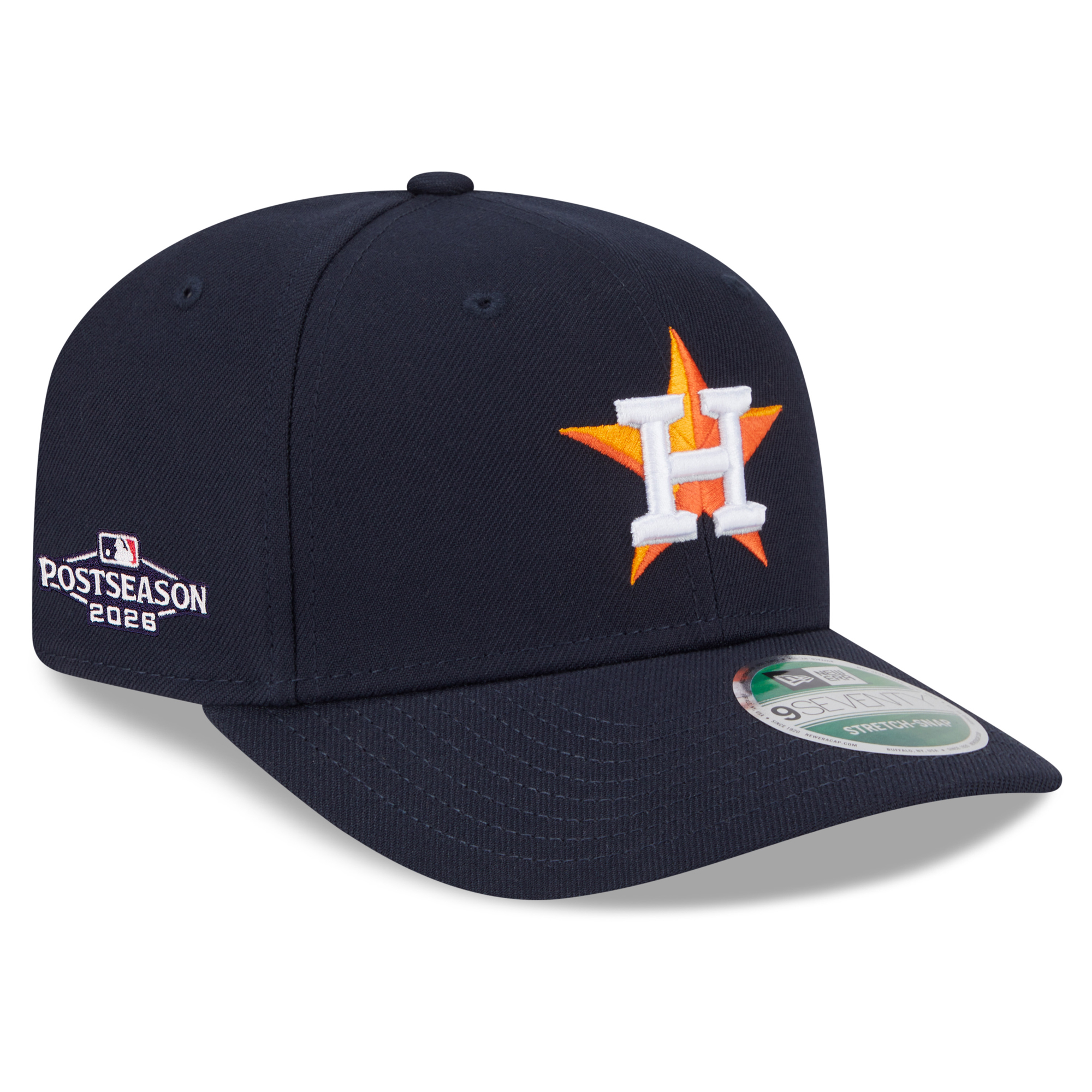 Men's New Era Navy Houston Astros 2026 MLB Postseason Side Patch 9SEVENTY Adjustable Hat