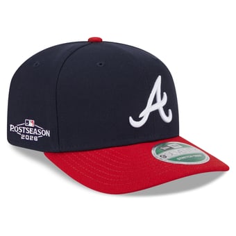 Men's New Era Navy/Red Atlanta Braves 2026 MLB Postseason Side Patch 9SEVENTY Adjustable Hat