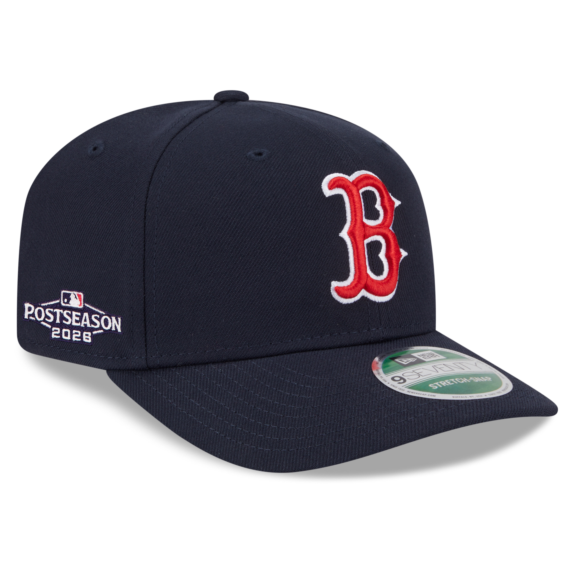 Men's New Era Navy Boston Red Sox 2026 MLB Postseason Side Patch 9SEVENTY Adjustable Hat