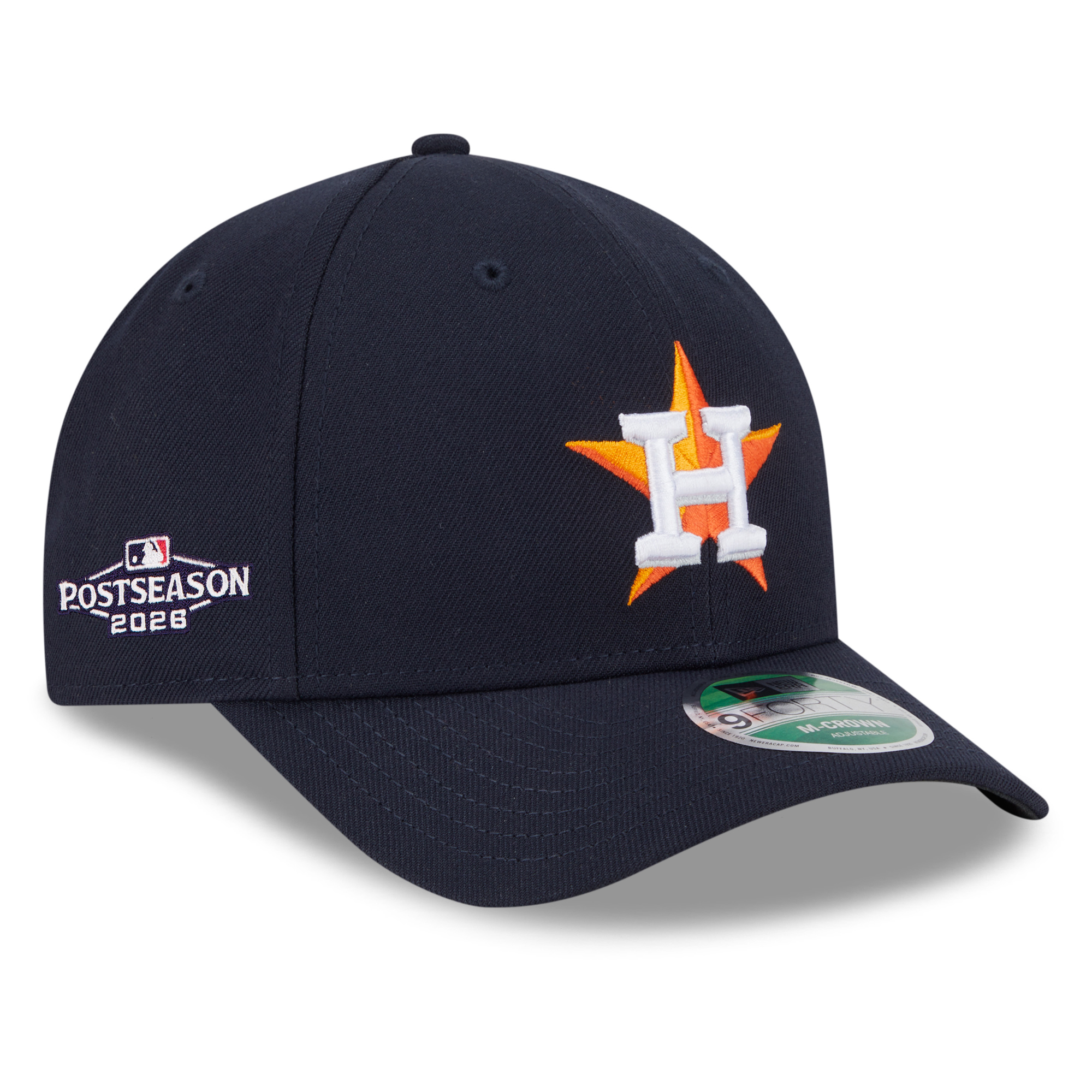 Men's New Era Navy Houston Astros 2026 MLB Postseason Side Patch 9FORTY Adjustable Hat
