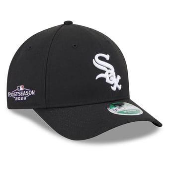 Men's New Era Black Chicago White Sox 2026 MLB Postseason Side Patch 9FORTY Adjustable Hat
