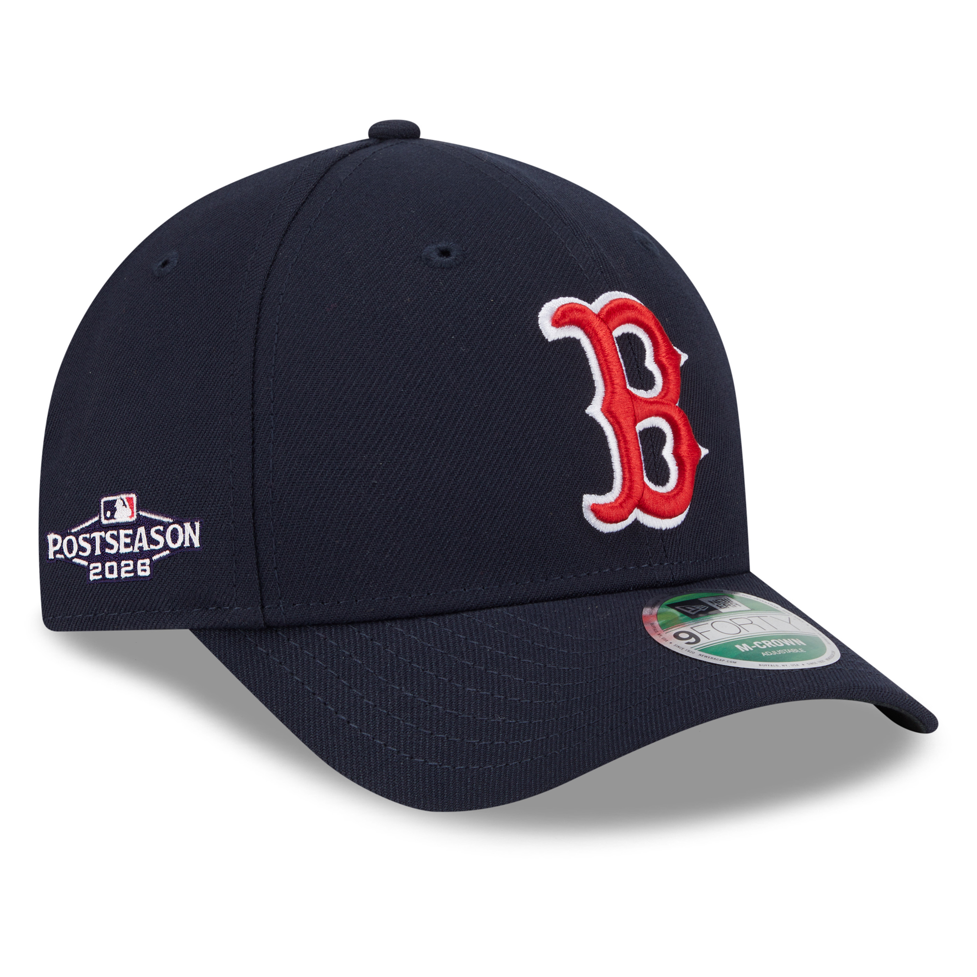 Men's New Era Navy Boston Red Sox 2026 MLB Postseason Side Patch 9FORTY Adjustable Hat