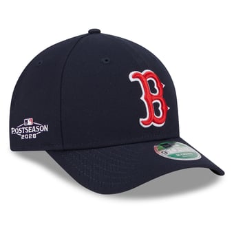Men's New Era Navy Boston Red Sox 2026 MLB Postseason Side Patch 9FORTY Adjustable Hat