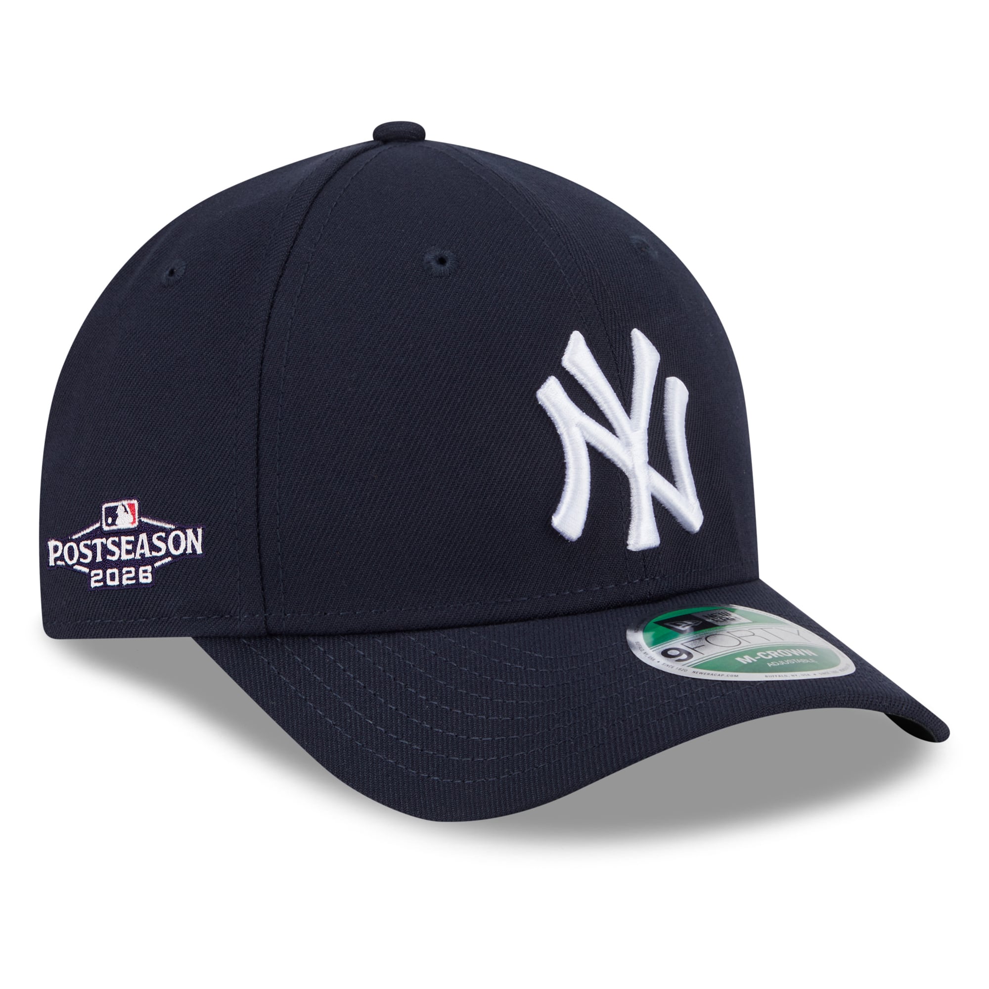 Men's New Era Navy New York Yankees 2026 MLB Postseason Side Patch 9FORTY Adjustable Hat