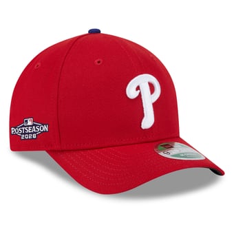 Men's New Era Red Philadelphia Phillies 2026 MLB Postseason Side Patch 9FORTY Adjustable Hat