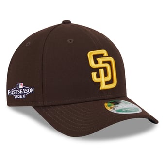 Men's New Era Brown San Diego Padres 2026 MLB Postseason Side Patch 9FORTY Adjustable Hat