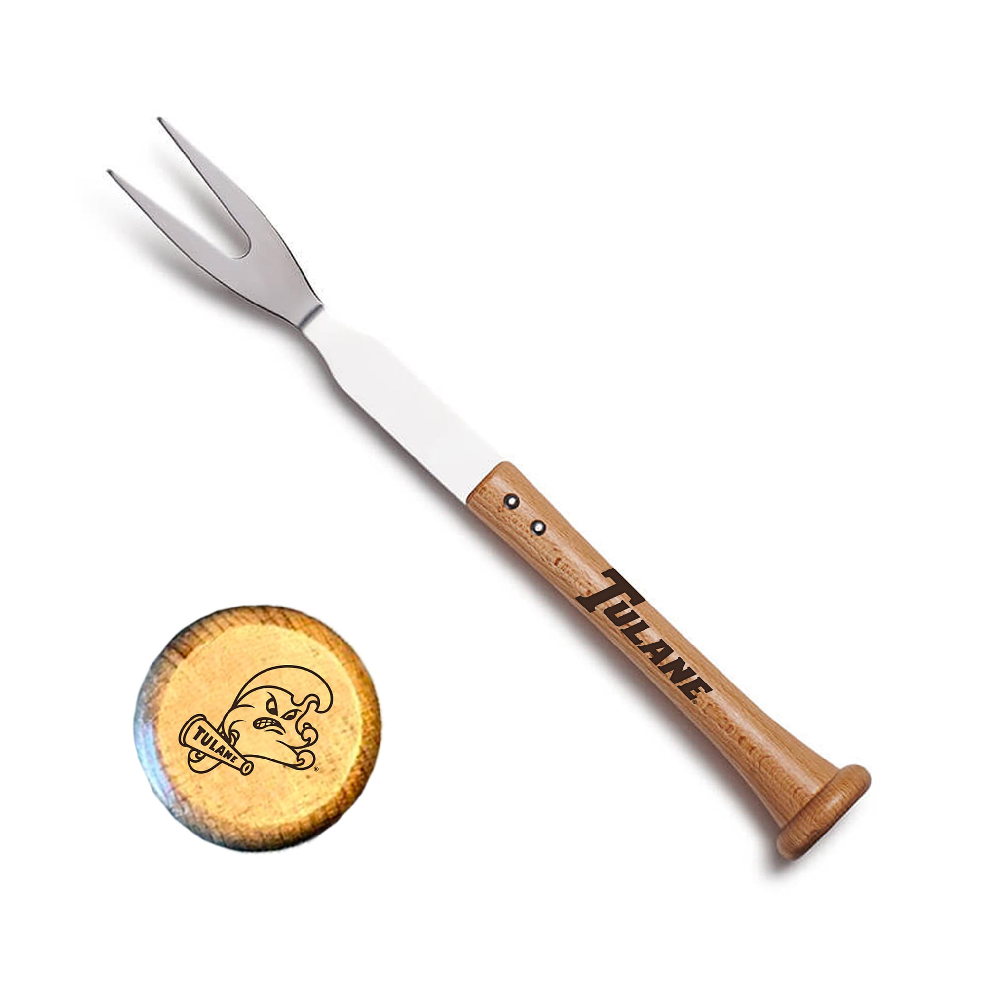 Jardine Tulane Green Wave Baseball BBQ Forkball Fork