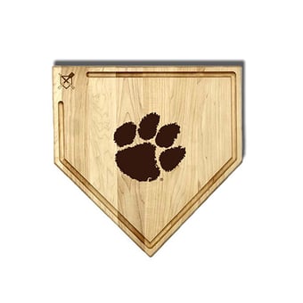 Jardine Clemson Tigers Baseball BBQ 17" x 17" Home Plate Cutting Board with Trough